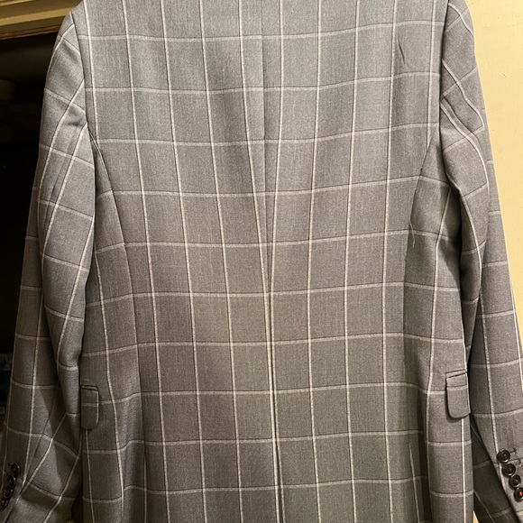 Mens Zara grey checked jacket size small - Picture 4 of 5